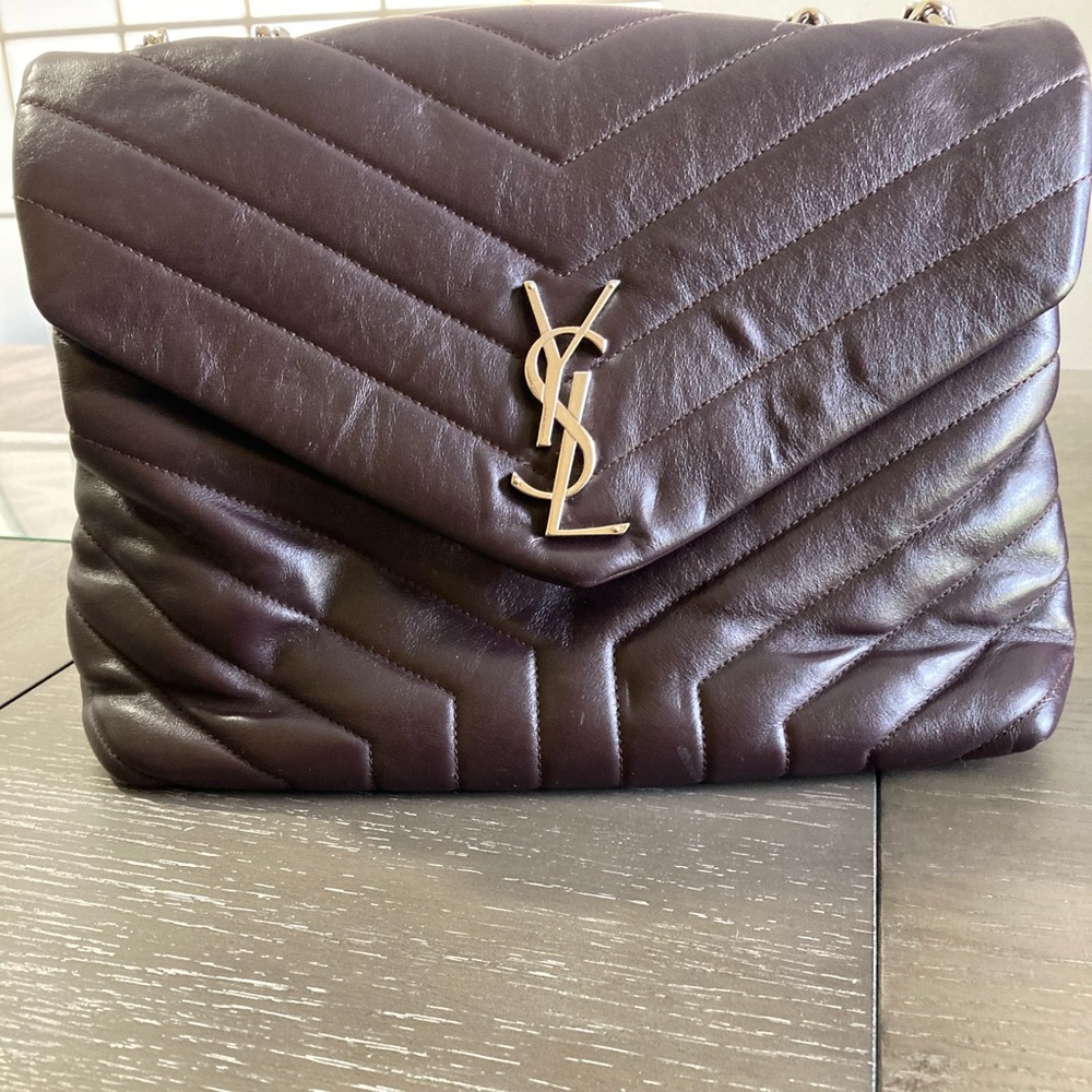 Plum colored YSL Medium LouLou bag. Good condition